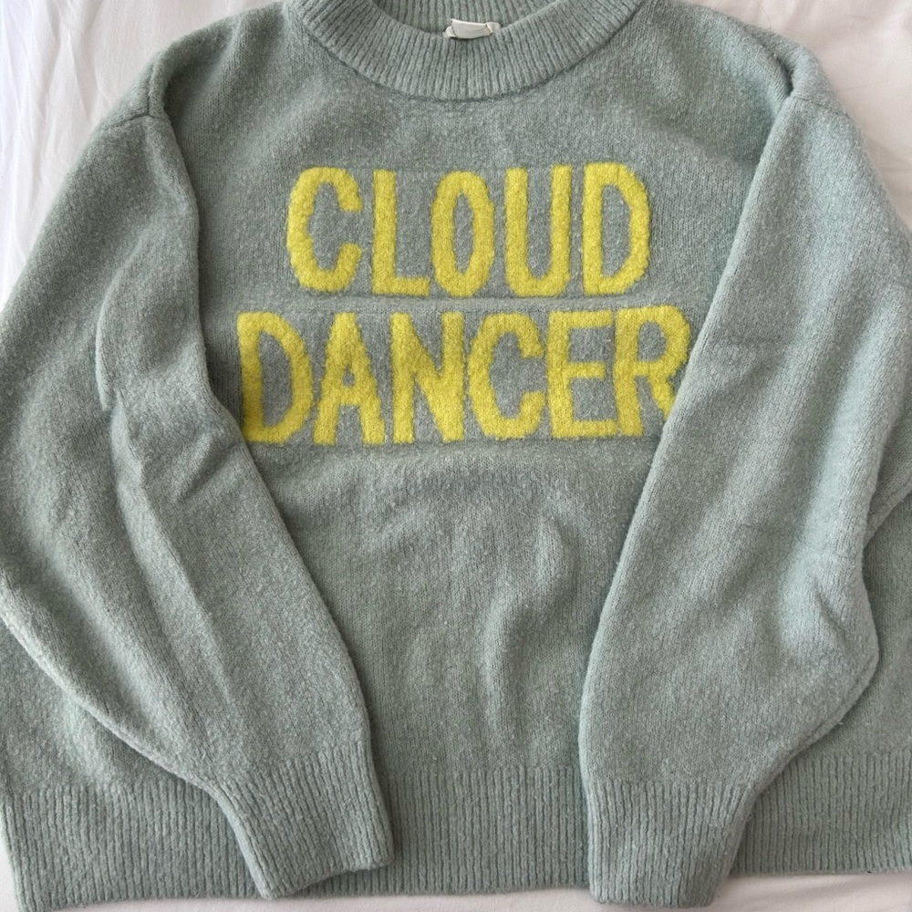 Cloud Dancer Women's Sweater - Green and Yellow